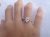 Semi-Mount Diamond Halo Engagement Ring, 14k Solid Gold 6x8mm Oval Engagement Ring, Solitaire Diamond Ring 0.49ctw