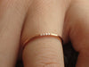 4 Diamonds Stackable Ring, Delicate Four Stones Dainty Thin Band, 14k Rose Gold Diamond Ring, Ready to Ship - Fast Shipping