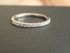 1.5mm Micro Pave Eternity Band, Diamond Wedding Band, 14k White Gold Half Eternity Ring, Delicate Pave Ring, Ready to Ship
