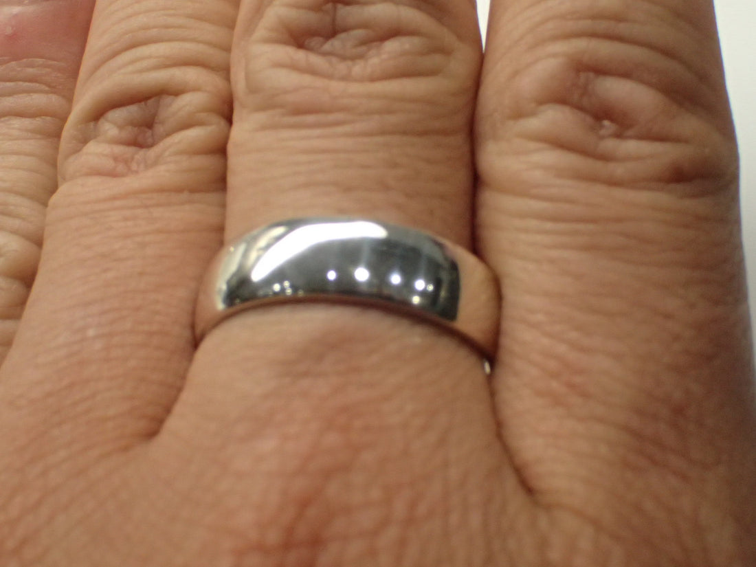 Plain Platinum Men Wedding Band, 5mm 5.5mm 7mm 8.5mm Platinum Comfort Fit Rounded Dome Band, Comfort Fit Men Band