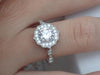 6.5mm Forever One Moissanite Engagement Ring, Magnolia Promise Ring, 14k Solid Gold VS E-F Diamond Halo Anniversary Ring