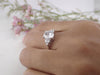 8x6mm Forever One Moissanite Engagement Ring, 14k White Gold Anniversary Ring, Fine Moissanite Ring 1.5ct