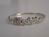 Moissanite Cluster Wedding Band, Delicate Cluster Ring, 14k Solid Gold Moissanite Gold Ring, Prong Setting Ring