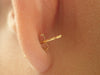 Four Leaf Clover Earrings, Clover Stud Earrings, 14k Solid Gold Dainty Earrings, Tiny Clover Earrings, Good Luck Earrings