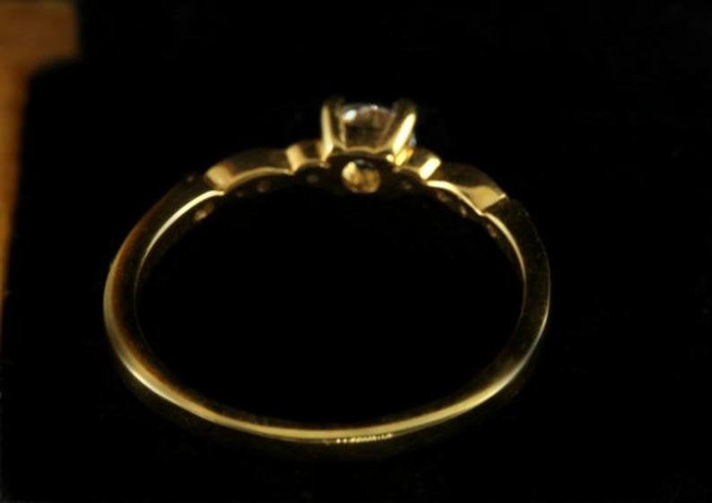 Semi Mount Diamond Engagement Ring, 14k Solid Gold Marquise Wedding Band, Art Deco Vintage Inspired Ring