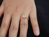 7x5mm Pear Cut Opal Engagement Ring, Diamond Halo Cathedral Set Engagement Ring, 14k Solid Gold Anniversary Ring 0.75ct