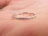 Solid Gold Half Eternity Micro Pave Ring, Micro Pave Diamond Thin Dainty Band, Micro Pave Eternity, Delicate Pave Ring
