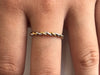 Twisted Rope Two Tone Ring in 14k Solid Gold, Simple Minimalist Ring, Hand Made Ring, Infinity Rope Ring 1.5mm