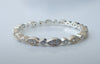Marquise Shape Diamond Wedding Band, Half Eternity band in Solid Gold, Dainty Stackable Art Deco Band, Platinum 950 Band
