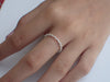 Prong Set Diamond Wedding Band, 14k Solid Gold Full Eternity Band, Thin Dainty Stackable Band, Delicate Bubble Band