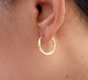 Dainty Hoop Earring, 14k Thin Earring, Tiny Gold Hoops, Thin Gold Hoops, Yellow Gold Hoops, Stud Pair Earrings