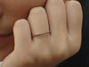 Black Diamond Half Eternity Ring, Knuckle Gold Ring, Diamond Midi Ring, Dainty Thin Ring 14k 18k Platinum Midi Ring 1.3mm