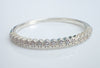 All Shapes White Sapphire Art Deco Bands, 14k Yellow Gold Half Eternity Band, Thin Dainty Stackable Band, Gift for Her