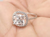8x8mm Cushion Cut 2.5ct Forever One Moissanite Engagement Ring, 14k Solid Gold VS E-F Diamond Anniversary Ring