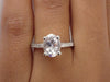 1.50ct Oval Cut Forever One Moissanite Engagement Ring, 14k Solid Gold with VS E-F Diamonds Wedding Ring 6x8mm