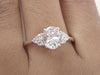 8x6mm Forever One Moissanite Engagement Ring, 14k White Gold Anniversary Ring, Fine Moissanite Ring 1.5ct