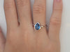 7x5mm London Blue Topaz Engagement Ring, 0.75ct Pear Cut Wedding Ring in 14k Solid Gold, Blue Topaz Anniversary Ring
