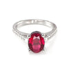 8x6mm Natural Ruby Engagement Ring, 14k Solid Gold Diamonds Anniversary Ring, 1.50ct Oval Cut Wedding Ring
