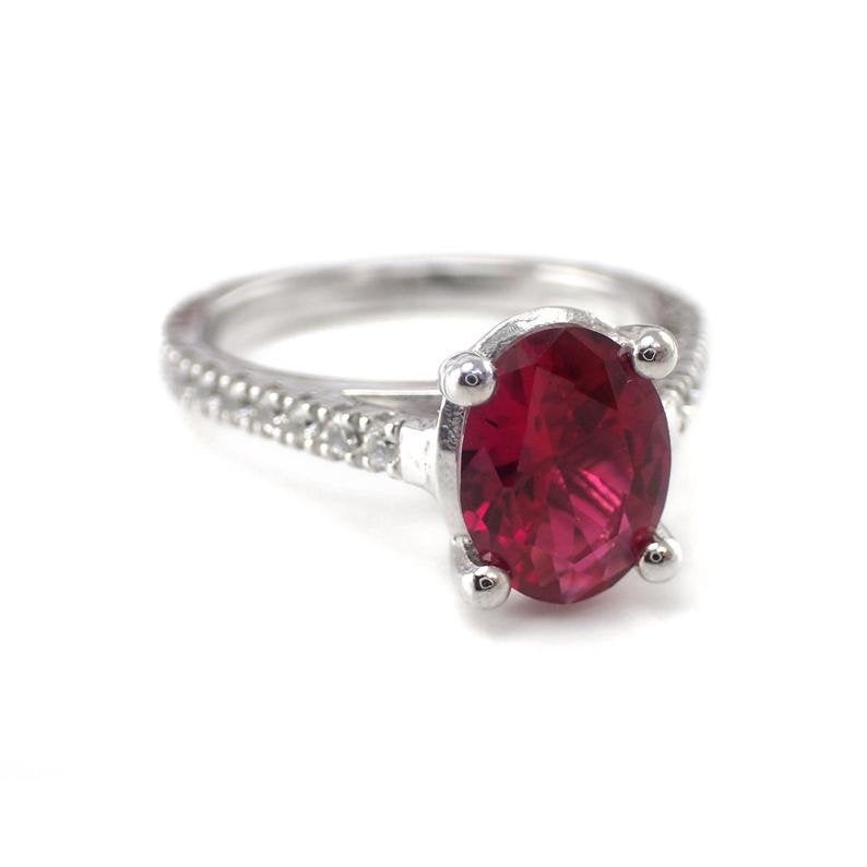 8x6mm Natural Ruby Engagement Ring, 14k Solid Gold Diamonds Anniversary Ring, 1.50ct Oval Cut Wedding Ring