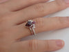 Ruby Diamond Engagement Ring Wedding Set, 7x5mm Pear Cut Anniversary ring in 14k Solid Gold, Natural Ruby with VS E-F Diamonds
