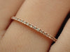 Moissanite Wedding Band, Half Eternity Midi Ring, Delicate Pinky Ring, Thin Dainty Ring, Solid Gold Dainty Stackable Ring