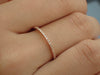 Moissanite Wedding Band, Half Eternity Midi Ring, Delicate Pinky Ring, Thin Dainty Ring, Solid Gold Dainty Stackable Ring