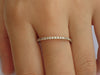 1.5mm Half Eternity Wedding Band, Super Value- Micro Pave Setting, Quality Diamond Wedding Band, Solid Gold Thin Dainty Band
