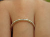 18k Half Eternity Wedding Band White Gold 1.3mm Ladies Dainty Thin Stacking Wedding Band to Match Engagement Ring 18k Gold VS Diamonds