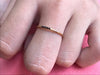 3 Stones Black Diamond Anniversary Ring, Three Stones Stackable Black Diamond Ring, 14k Solid Gold Thin Dainty Ring