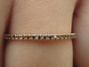 Black Diamond Micro Pave Wedding Band, Solid Gold Full Eternity Band, Thin Dainty Band, Platinum Diamond Stackable Band