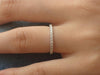 2.0mm Pave Diamond Wedding Band,  14k Solid Gold Full Eternity Band, Micro Pave Eternity Thin Dainty Stacking Band