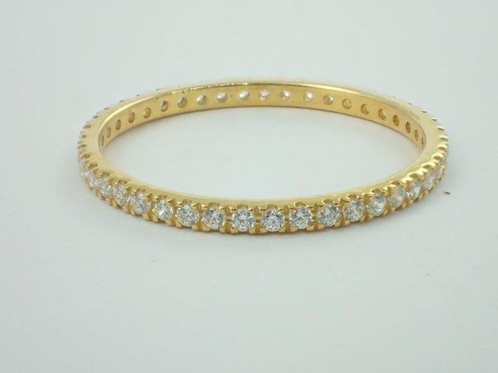 Full Eternity Diamond Wedding Band, 14k Solid Gold Full Eternity Band,  Delicate Stacking Band, High Quality Diamond Band